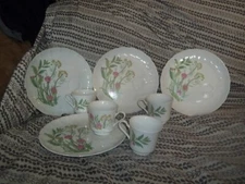 Set of 4 Shafford Herbs & Spices Snack Plate & Cup Sets, 8 Pieces Total