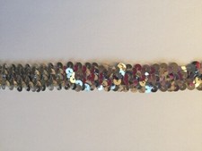 Silver 7/8" Wide Stretch Sequin Trim, by the yard, bling, costume, school, cheer
