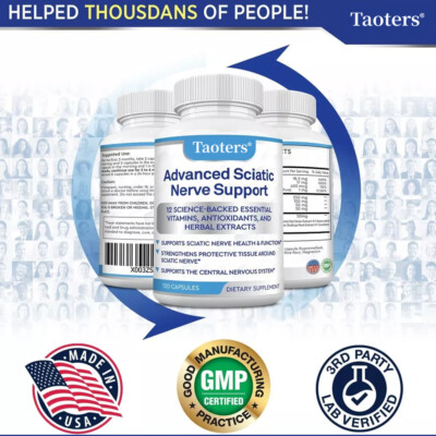 Advanced Sciatic Nerve Support Maintaining Myelin Improve Energy 30-120 Capsules