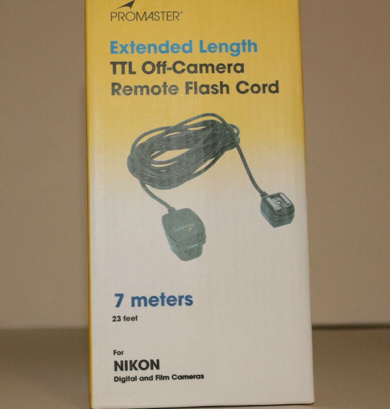 Nikon compatible Ext Length TTL Off-Camera Remote Flash Cord 10M, 7M, 3.5M new - Image 2 of 4