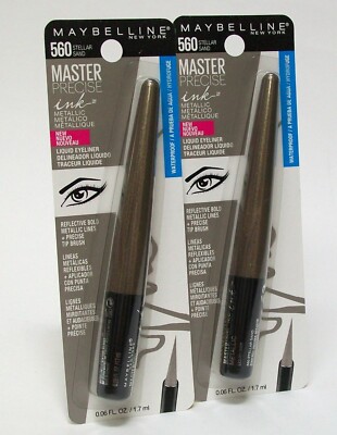 MAYBELLINE Master Precise INK METALLIC Liquid Eyeliner #560 2PK