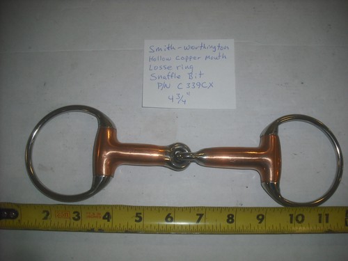 Kupfer Hohlmund Eierbutt Trense Bit für Pferd Trense Edelstahl 4-3/4"