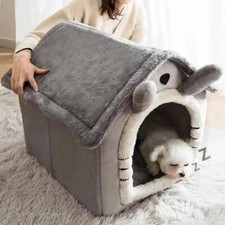 All Seasons Warm Washable Cat Dog House Indoor Soft Removable Cushion Pet Bed