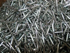 (1,000) SB5-8 Open End Blind Rivet Dome Head, Steel mandrel / Steel Rivet Zinc