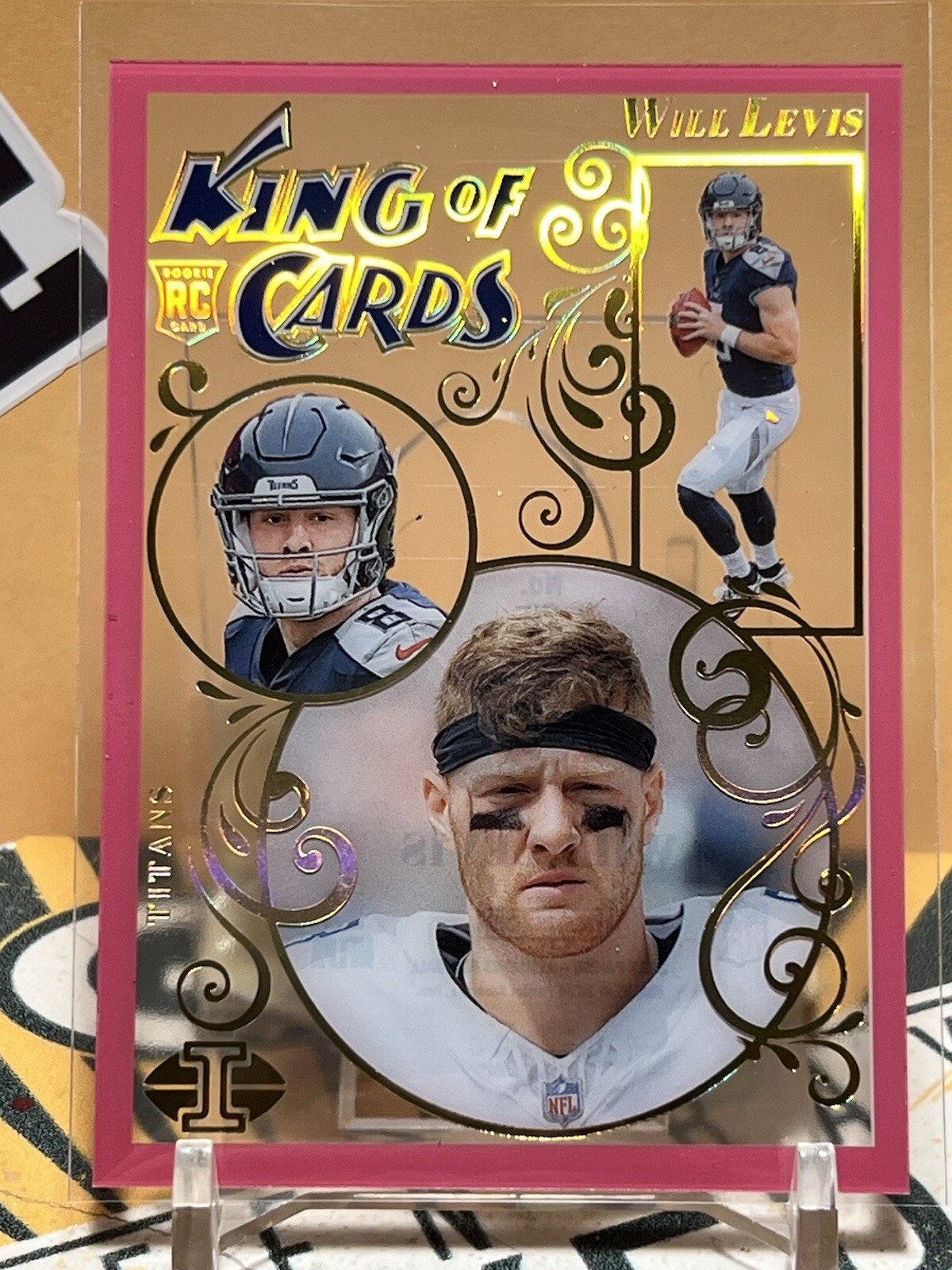 2023 Panini Illusions Will Levis /399 Pink King Of Cards Rookie Titans Rc #20