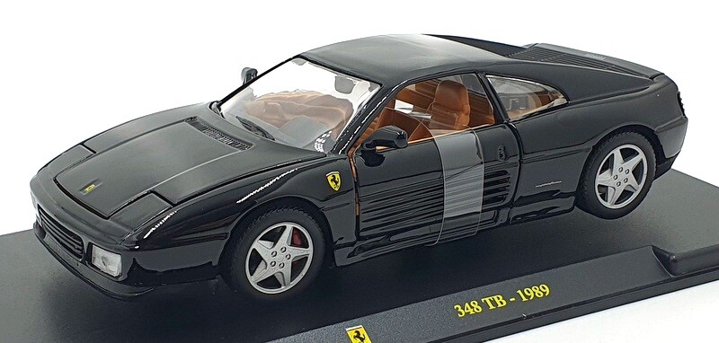 Ferrari 348 TB 1989 ブラック ミニカー Burago 1/24 Scale Diecast 191223D - 1989 Ferrari 348 TB