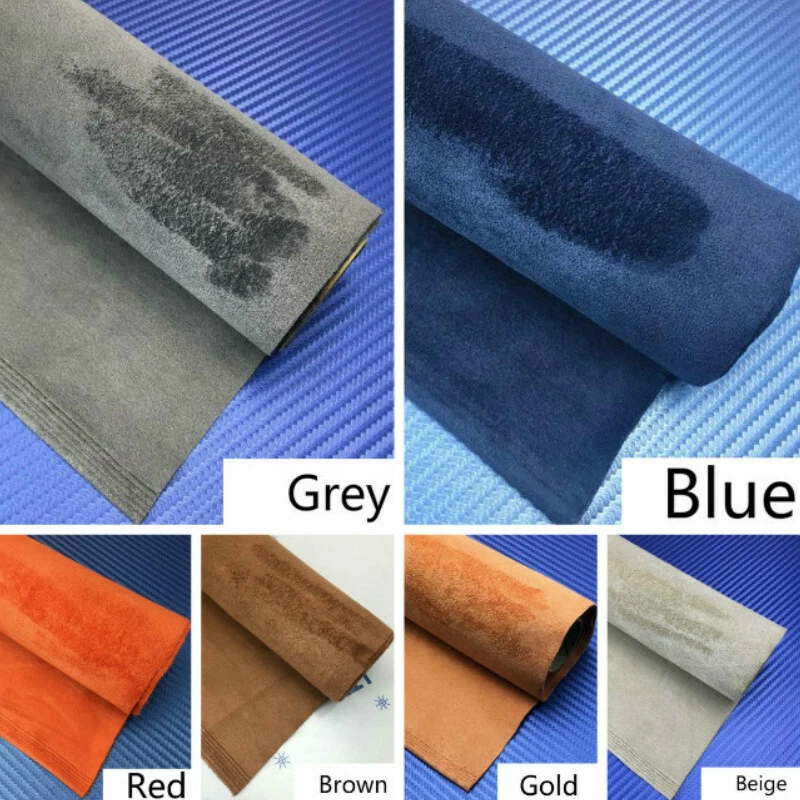 Faux Suede Fabric Double Sided Plush Material Stretch Sew Car Roof Interior Home - Image 4 of 4