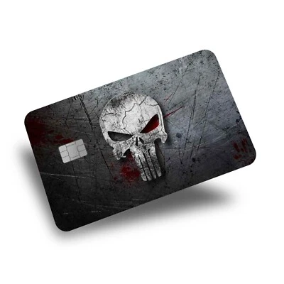 TECHWRAP Punisher Skull Card Skin/Credit Card Sticker- Punisher Skull Skin/Sticker