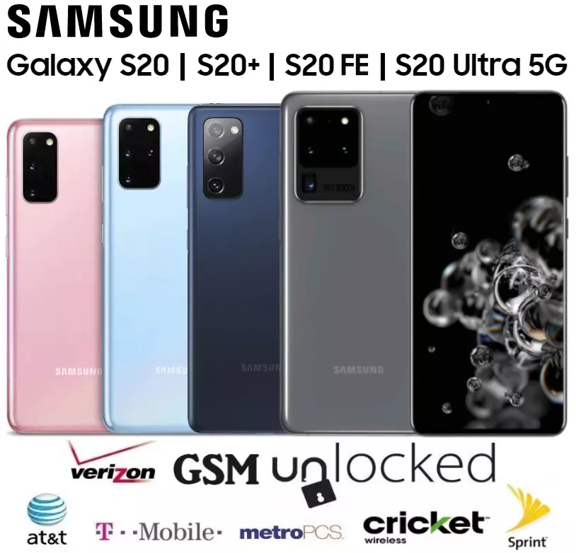 Samsung Galaxy S20 /S20+ Plus /S20 FE /S20 Ultra 5G 128GB Unlocked