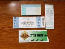 4 STYX & BOSTON Concert tickets 1995 2001 2008 2018 Green Bay, Iowa, The Mark