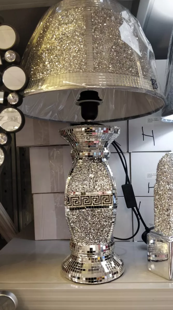 Crushed Diamond LED Vase Lamp Bling Table Lamp Shade with free Led bulb