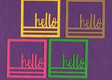 FRAME HELLO 2 die cuts scrapbook cards