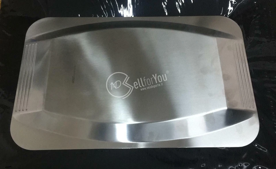 VASSOIO IN ACCIAIO INOX E ORO ABERT 18/10 38 CM CASALINGHI CENTROTAVOLA CUCINA - Immagine 2 di 4