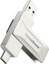 New - KingSpec External SSD 256GB, Up to 550MB/s, USB Flash Drive 2-in-1