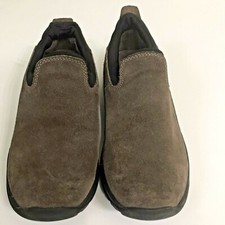 Lands End Shoes Women All Weather Slip On Size 6.5 B Brown Suede 53592