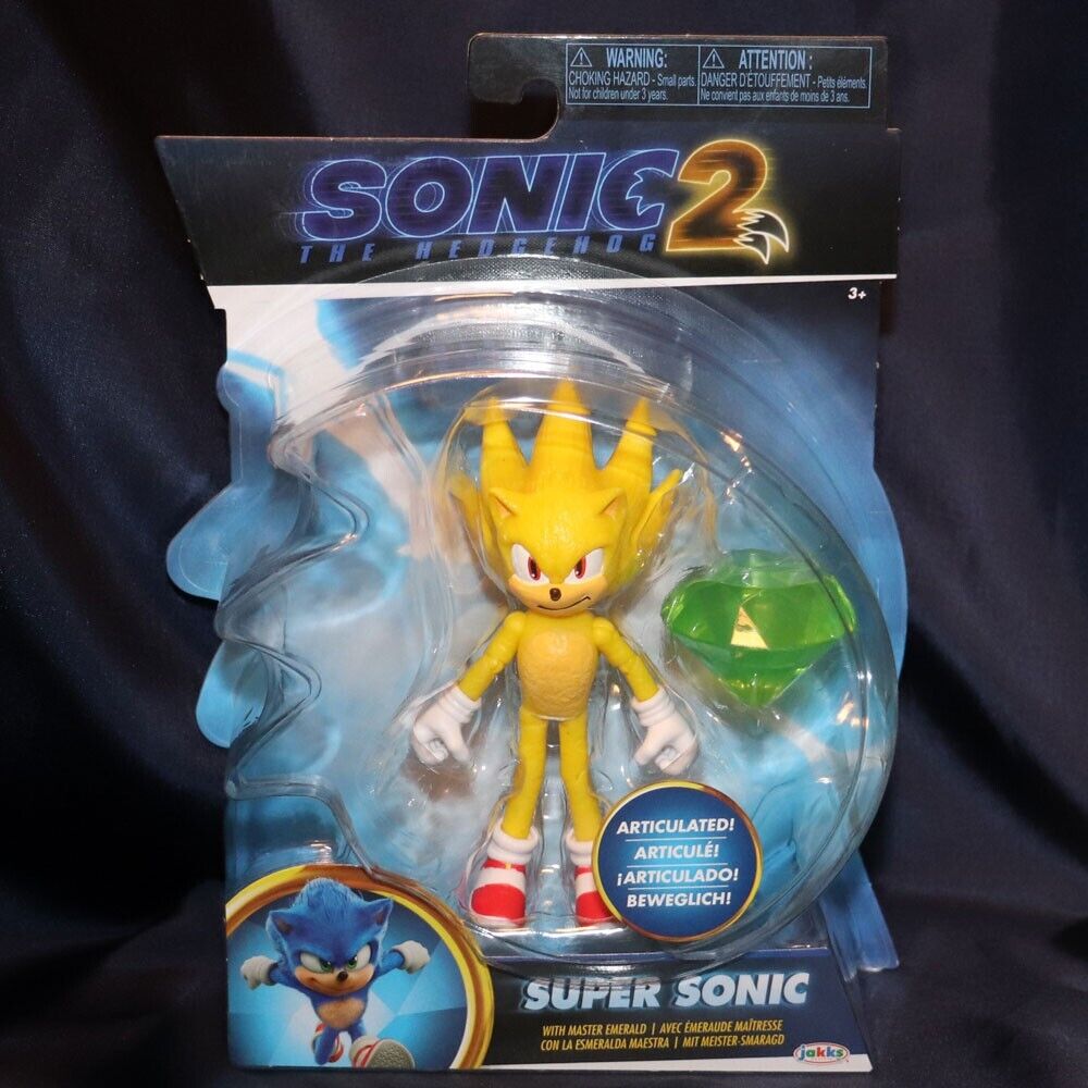 Sonic The Hedgehog 2 Super Sonic With Master Emerald Action Figure