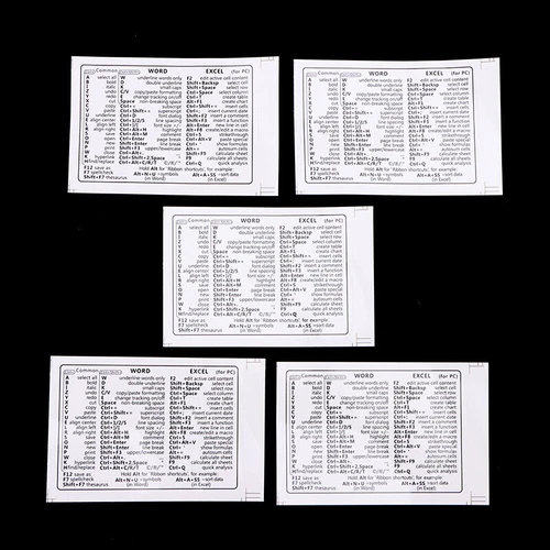 5Pcs Reference Keyboard Shortcut Sticker Adhesive For Windows Laptop Sticker _ou