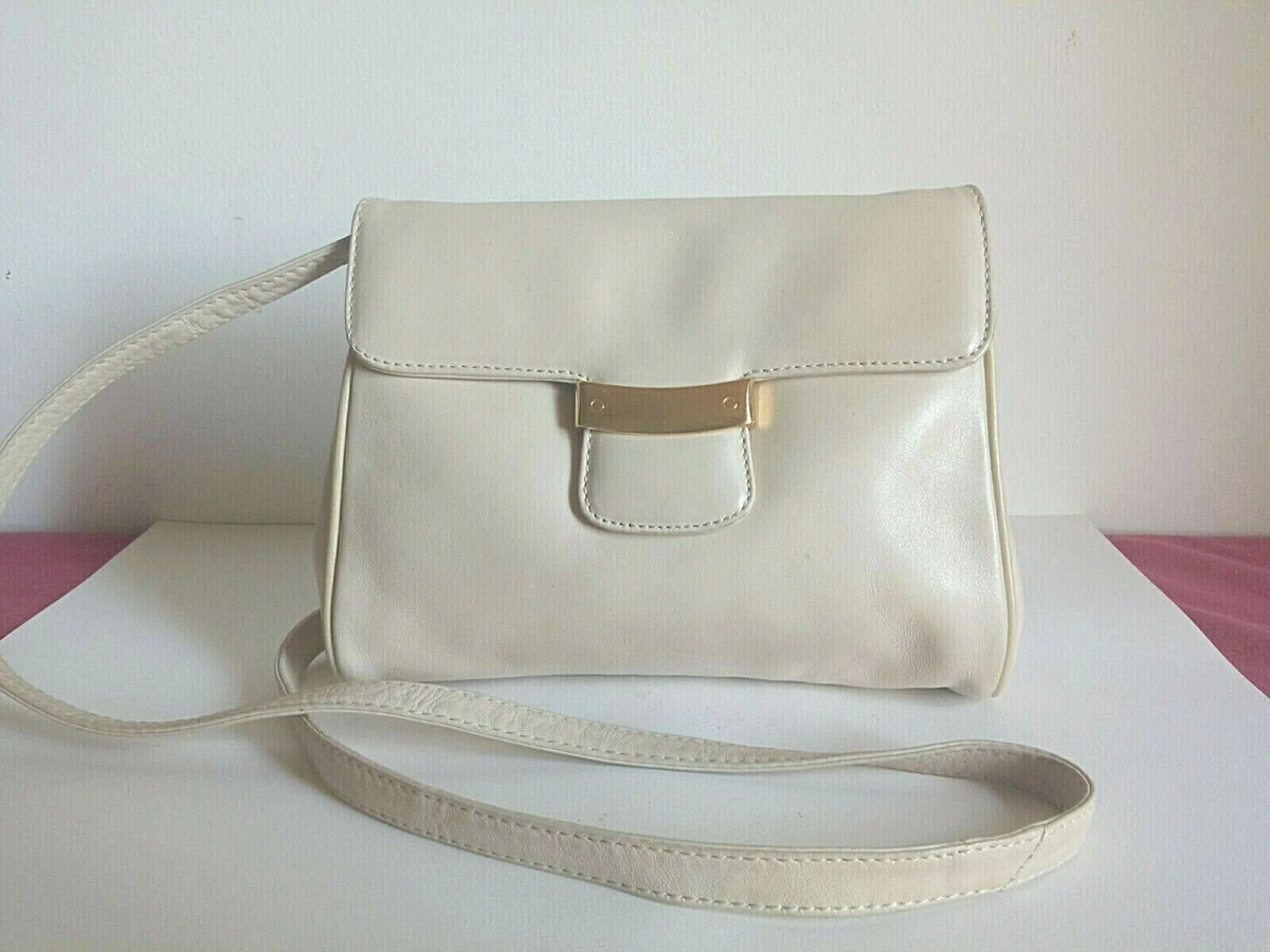 Francesco Biasia removable shoulder bag white leather Made Italy