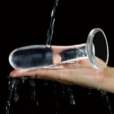 Clear Jelly P-spot Anal Butt Plug Dildo Prostate Massager Probe Suction Cup