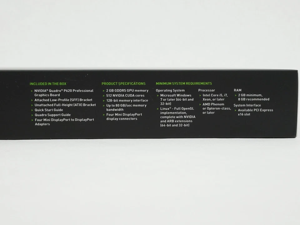 PNY nVIDIA Quadro P620 2GB GDDR5 PCI-e x16 4x mini-DP VCQP620-PB - Image 3 of 4