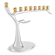 Zion Judaica Chanukah Artistic Barren Winter Tree Candle Menorah Fits Hanukkah C