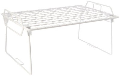Whitmor Wire Grid Stacking Utility Shelf 1-TIER, 10''L x 16''W x 8''H, White