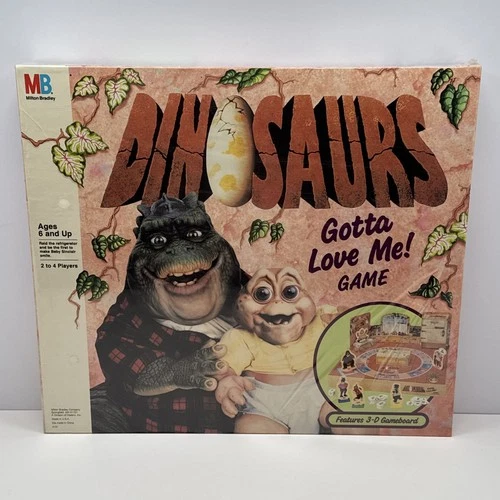 Vintage Dinosaurs TV Show 3D Board Game 1991 Milton Bradley Gotta Love Me NEW