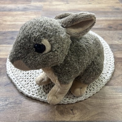 Wild Republic Brown Hare Rabbit Plush 10  Sitting Stuffed Animal