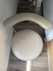 Vintage Dental Rolling Stool Chair Beige Adjustable Medical Salon — photo 1