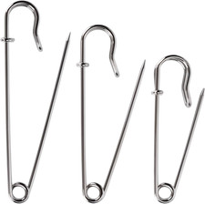 Bulk Pack of 20 Heavy-Duty Safety Pins Assorted Sizes 2", 3", 4" Extra-Stu