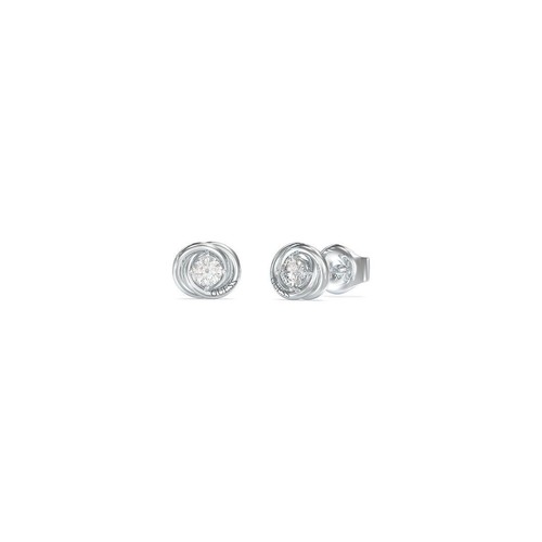 Guess Orecchini Donna 4G Huggies Argento JUBE04165JWRH | Regalo Perfetto
