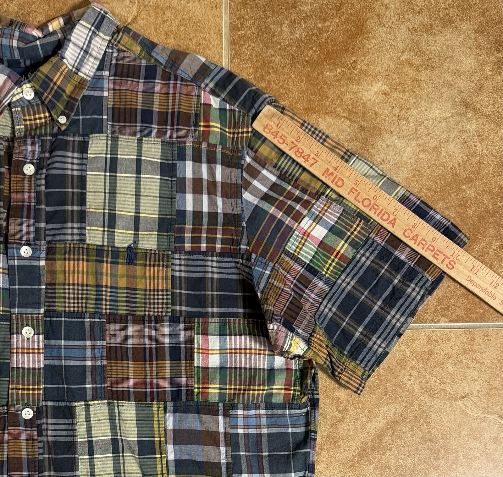 Ralph Lauren Patch Work Madras Button Down Shirt … - image 7