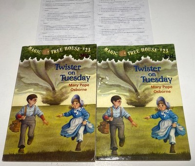 Lot Of 2 Twister on Tuesday Magic Tree House #23 Mary Pope Osborne 2001 VTG