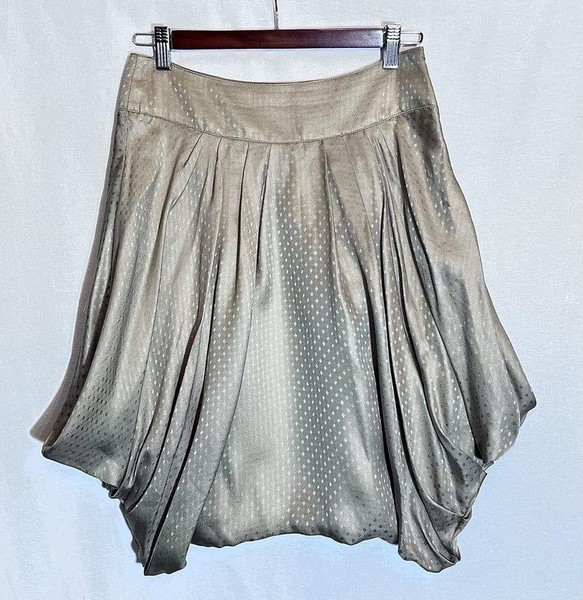 Women Germano Zama Skirt Beige Silk 34