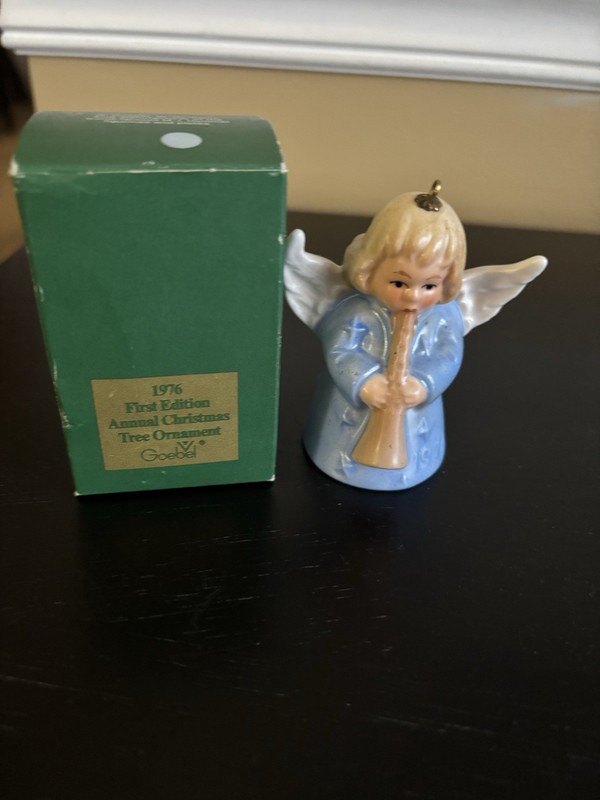 Goebel Angel Bell 1976 Annual Christmas Tree Ornament Germany 3" Vintage W/ Box