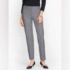 Talbots Hampshire 8 ankle pants houndstooth business work wear straight women  s