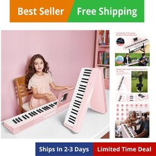 Portable Piano Keyboard 88 Keys: Semi-Weighted Folding Digital Piano Bluetoot...