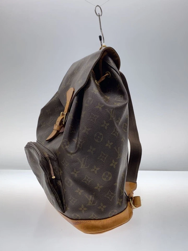 Mochila LOUIS VUITTON Montsouris MM_Lona Monograma_BRW PVC Marrón Usada Foto 2 de 4