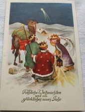 weihnacht Karte alt  Engel im Himmel Chr. von Schwind  Künstlerkarte