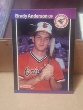 1989 BRADY ANDERSON DONRUSS BASEBALL ROOKIE CARD RC #519 BALTIMORE ORIOLES . rookie card picture
