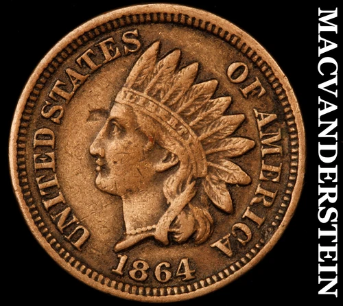 1864 CN Indian Head Cent - Scarce  Very Fine  Semi-key  Better Date  #i6319
