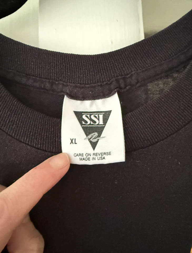 1989 HARLEY DAVIDSON Motorcycles BORN IN THE USA T-SHIRT Single Stitch XL - Image 4 of 4