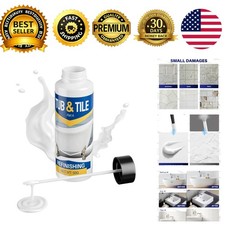 Tub and Tile Paint Touch Up Kit High-Gloss White 1.8oz Porcelain Enamel