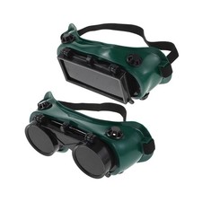 Hinged Welding Goggles Strong Plastic Construction Broad Field Comfortable Fit