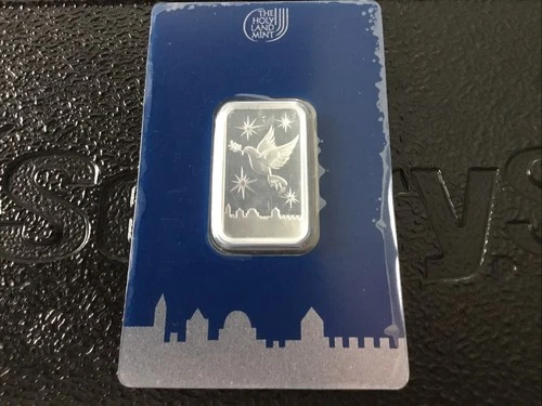 NEW 10-Grams Holy Land Mint Silver Bullion Bar - Dove of Peace