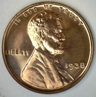 1938 Lincoln Wheat Cent Coin 1c PROOF One-Cent Red Beauty