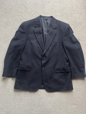 Jos A Bank 100 Cashmere Men  s 42S Navy Blue Gordon Blazer Sport Coat Jacket