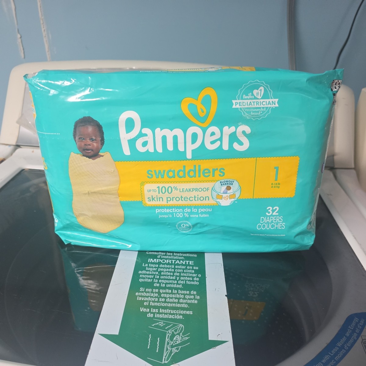 Pampers Swaddlers Size 1 Diapers- 32 Count- Infant Baby- Ultra