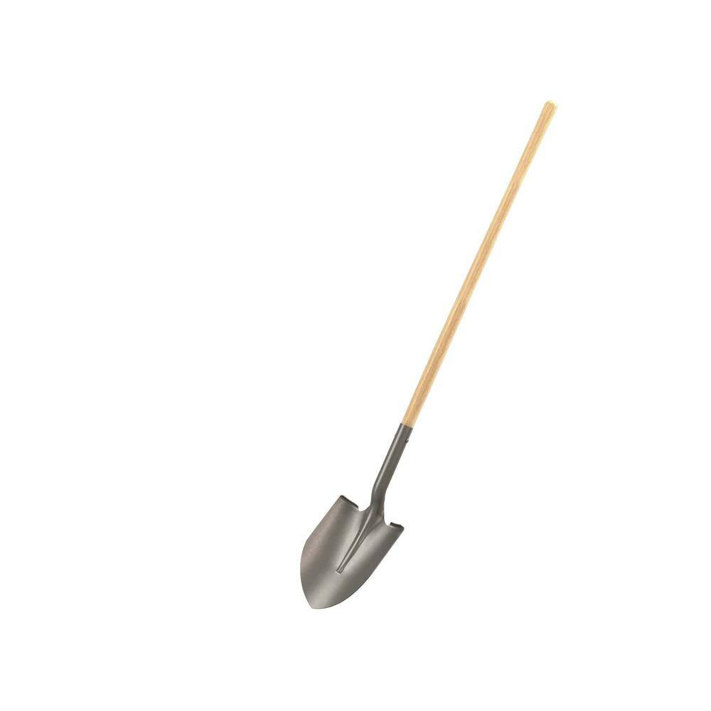 47 In. Wood Handle Closed Back round Point Shovel