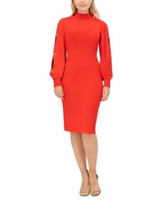 Eliza J Women's Bow-Trim Bodycon Dress (Red, Small)